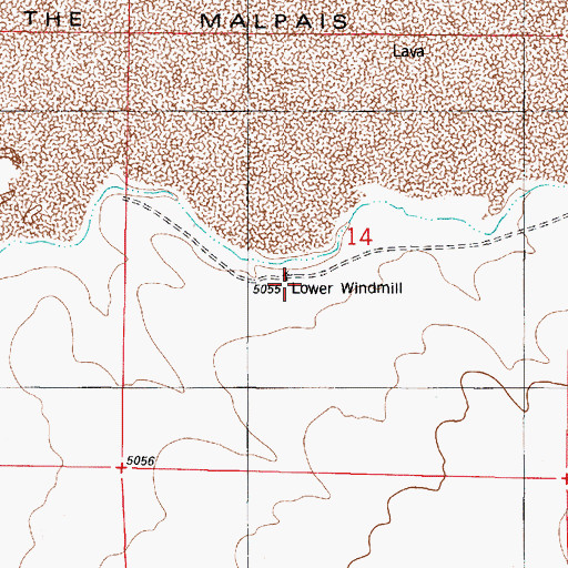 Topographic Map of Lower Windmill, NM