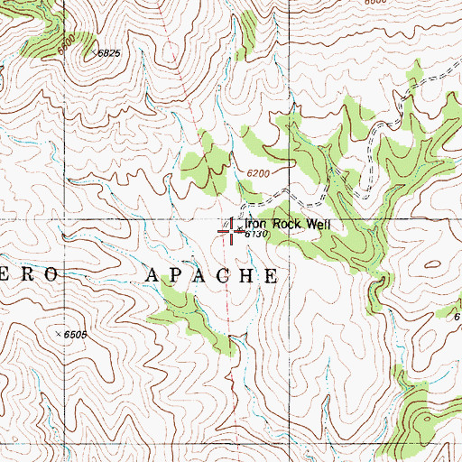 Topographic Map of Iron Rock Well, NM