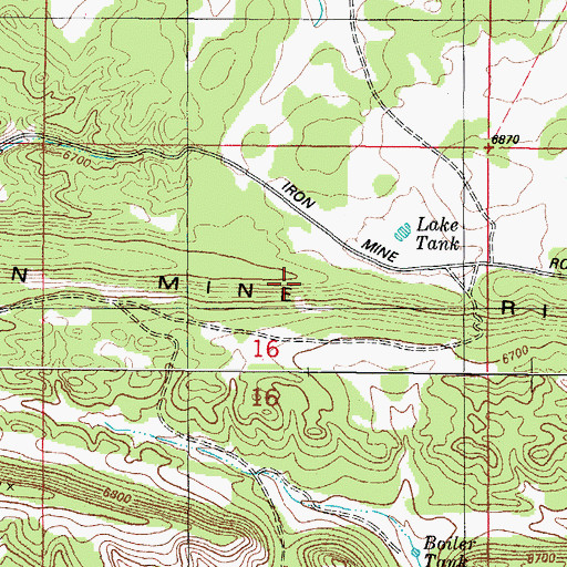 Topographic Map of Iron Mine Ridge, NM