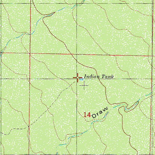 Topographic Map of Indian Tank, NM