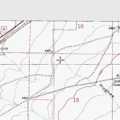 Topographic Map of Hughs Draw, NM