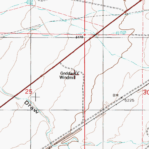 Topographic Map of Goddard Windmill, NM