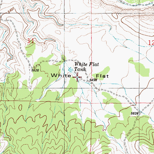 Topographic Map of White Flat, NM