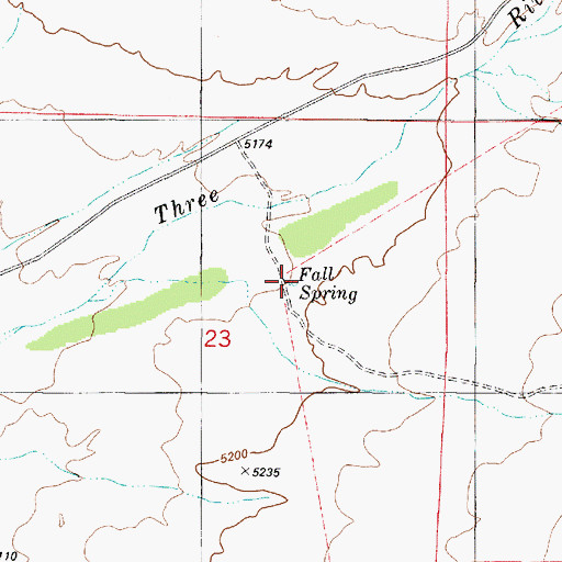 Topographic Map of Fall Spring, NM