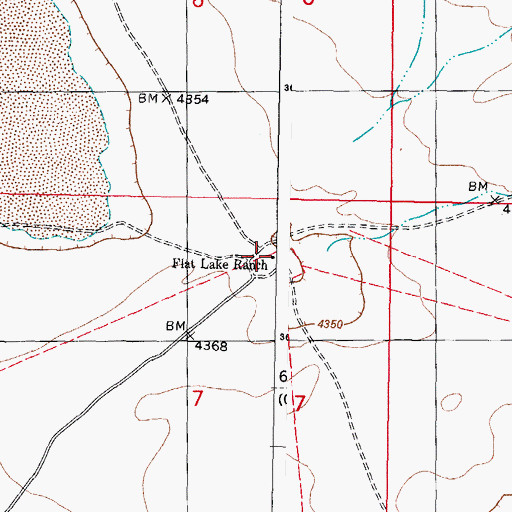 Topographic Map of Flat Lake Ranch, NM