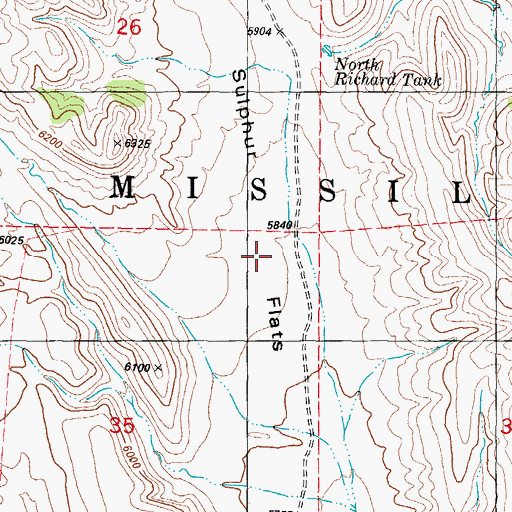 Topographic Map of Sulphur Flats, NM