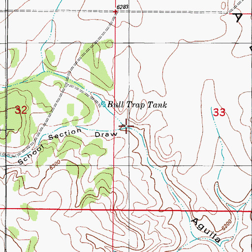 Topographic Map of School Section Draw, NM
