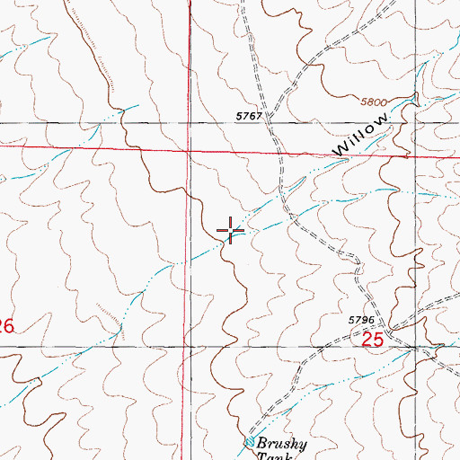 Topographic Map of Willow Draw, NM