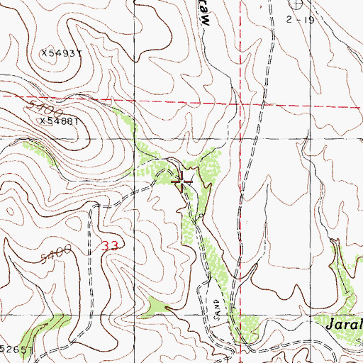 Topographic Map of Dry Draw, NM