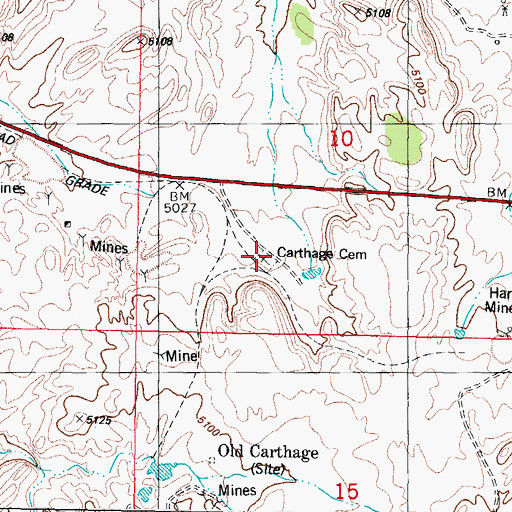 Topographic Map of Carthage Cemetery, NM