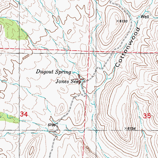 Topographic Map of Jones Seep, NM