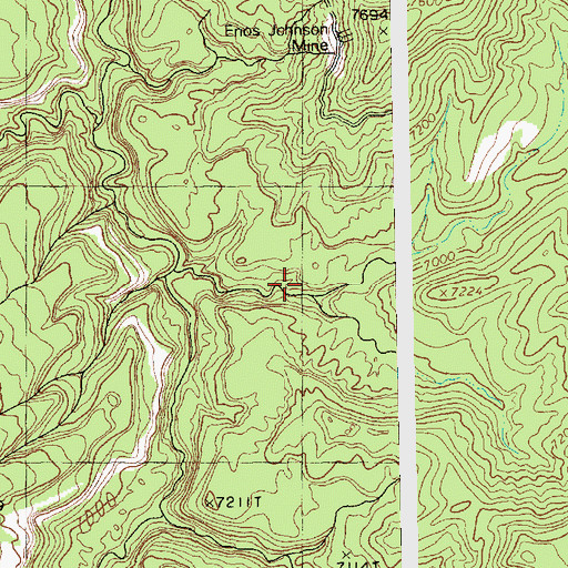 Topographic Map of Enos Johnson Mine, NM
