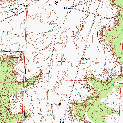 Topographic Map of Johnson Canyon, NM
