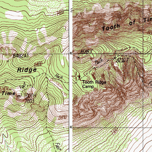 Topographic Map of Tooth Ridge Camp, NM