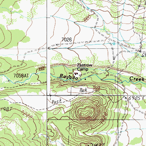 Topographic Map of Zastro Camp, NM