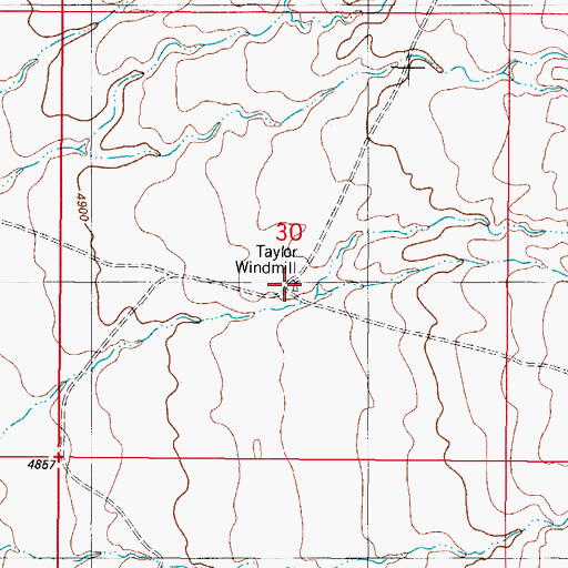 Topographic Map of Taylor Windmill, NM