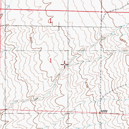 Topographic Map of Dugout Canyon, NM