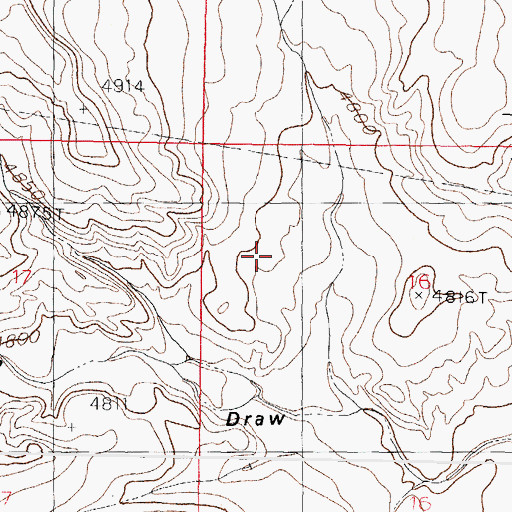 Topographic Map of South Fork Putnam Draw, NM
