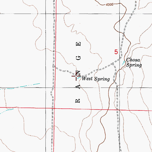 Topographic Map of West Spring, NM