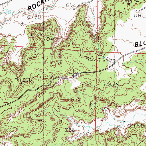 Topographic Map of Blue Mesa, NM