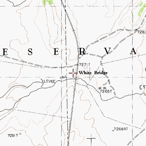 Topographic Map of White Bridge, NM