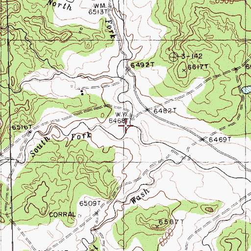Topographic Map of South Fork Catron Wash, NM