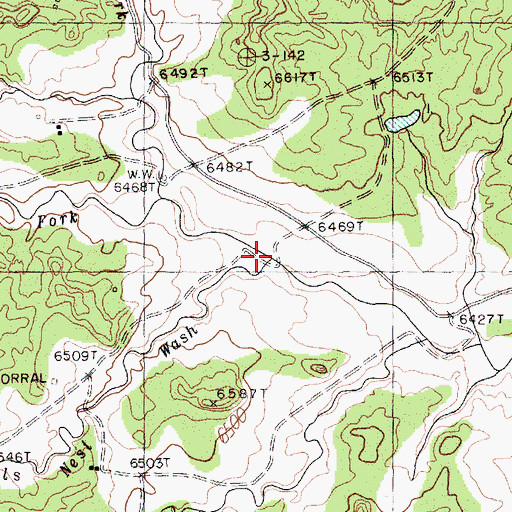 Topographic Map of Owls Nest Wash, NM