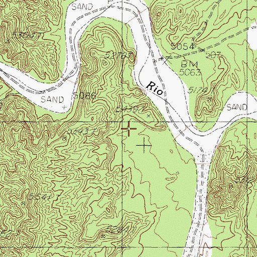 Topographic Map of La Cueva Canyon, NM