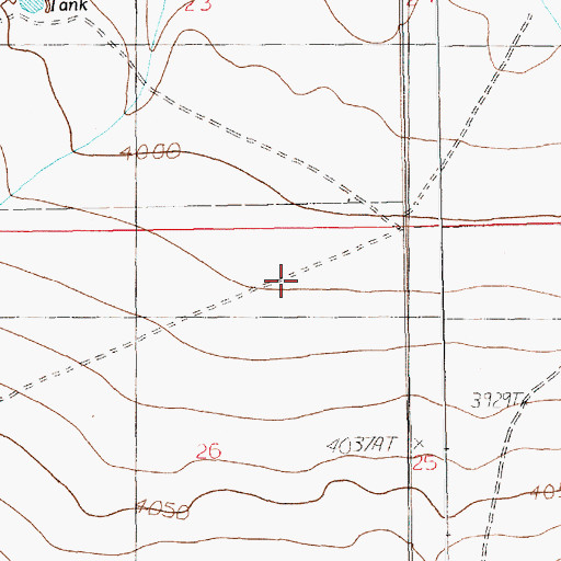 Topographic Map of Middle Tank, NM