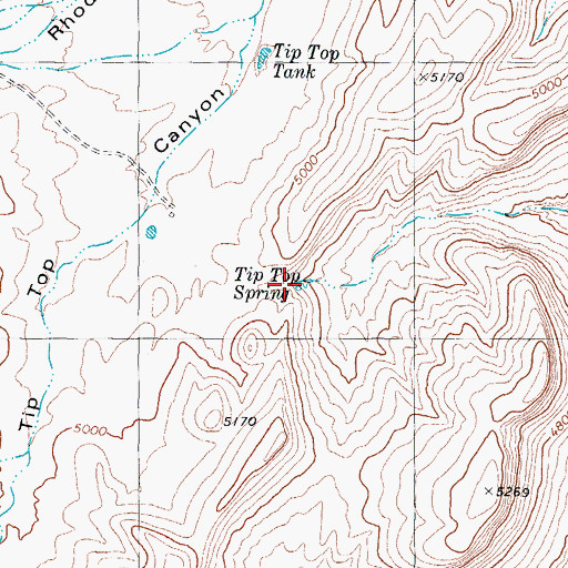 Topographic Map of Tip Top Spring, NM