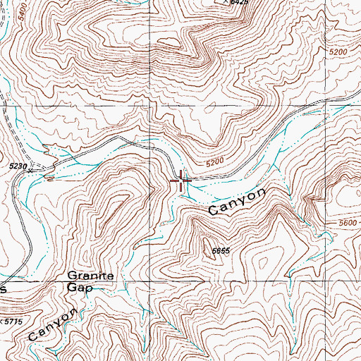 Topographic Map of Granite canyon, NM