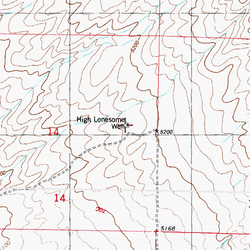 Topographic Map of High Lonesome Well, NM