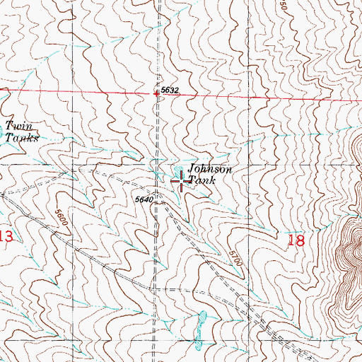 Topographic Map of Johnson Tank, NM