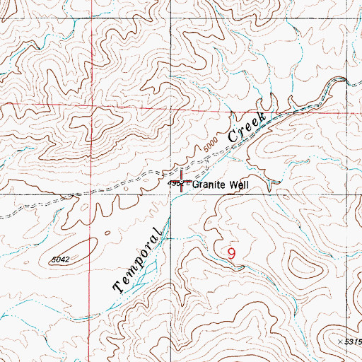 Topographic Map of Granite Well, NM