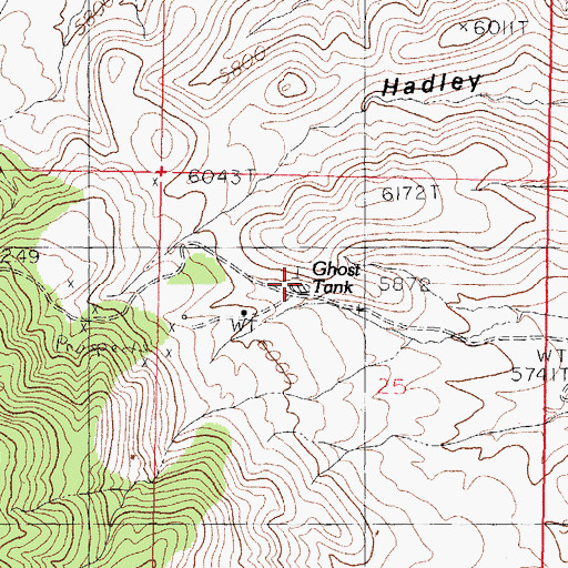 Topographic Map of Ghost Tank, NM
