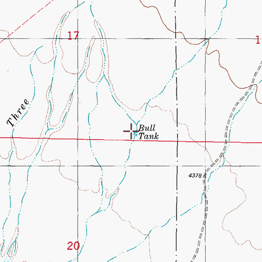 Topographic Map of Bull Tank, NM