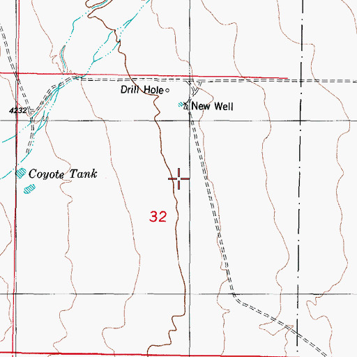 Topographic Map of New Well, NM