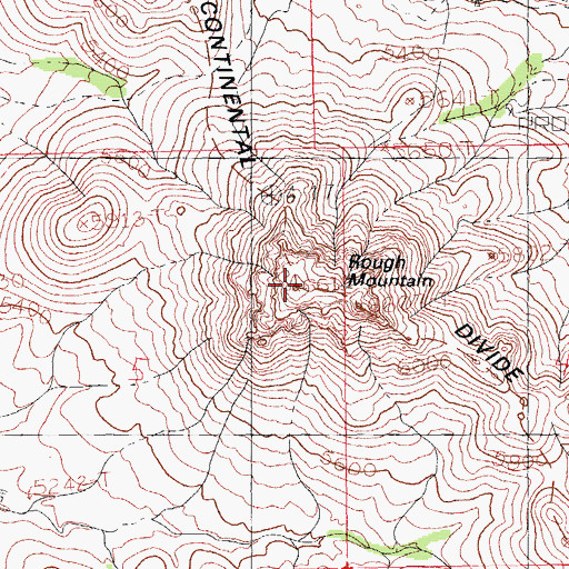 Topographic Map of Rough Mountain, NM