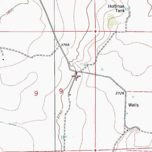 Topographic Map of Mayes Ranch, NM