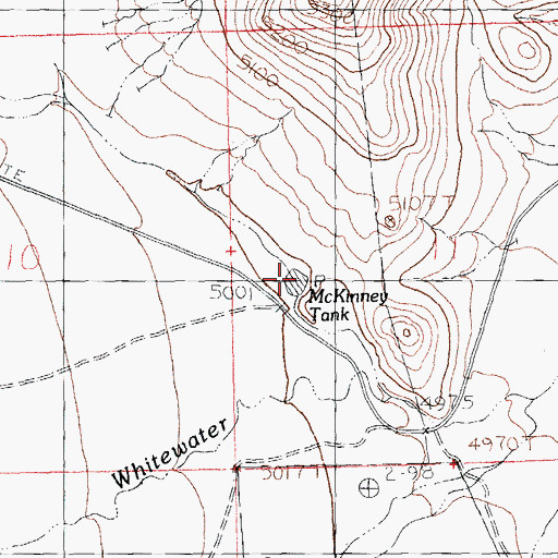 Topographic Map of McKinney Tank, NM