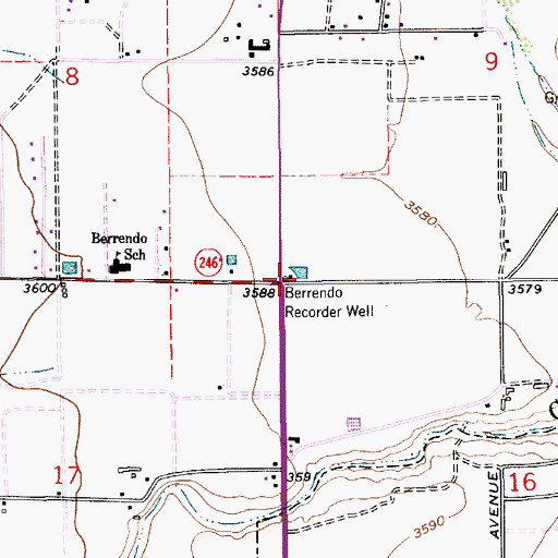 Topographic Map of Roswell Mall, NM
