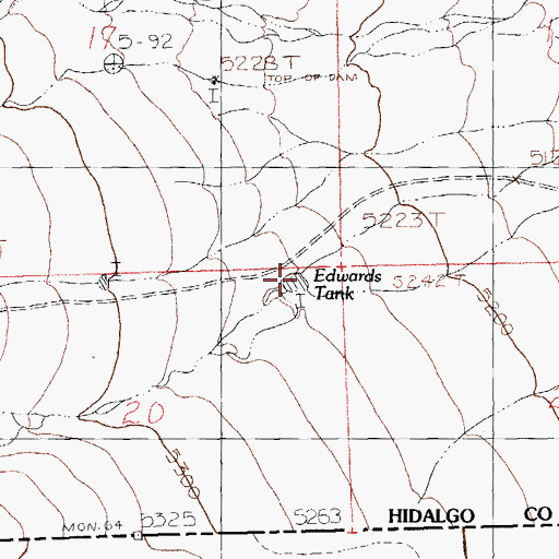 Topographic Map of Edwards Tank, NM
