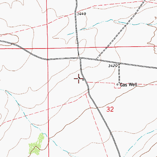 Topographic Map of Old Pardue Ranch, NM