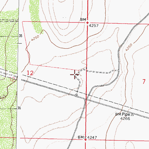 Topographic Map of Perry Ranch, NM