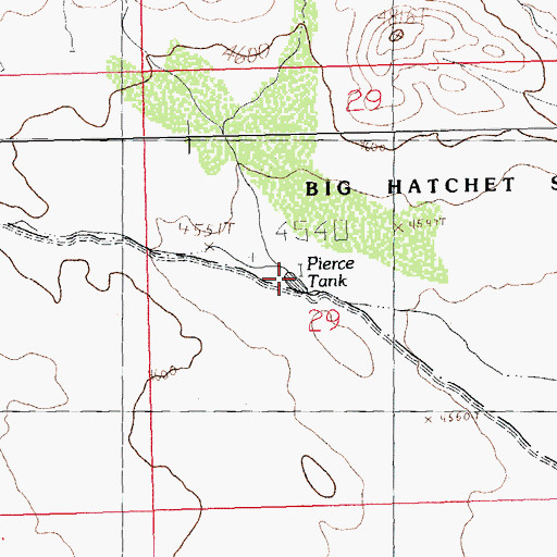 Topographic Map of Pierce Tank, NM