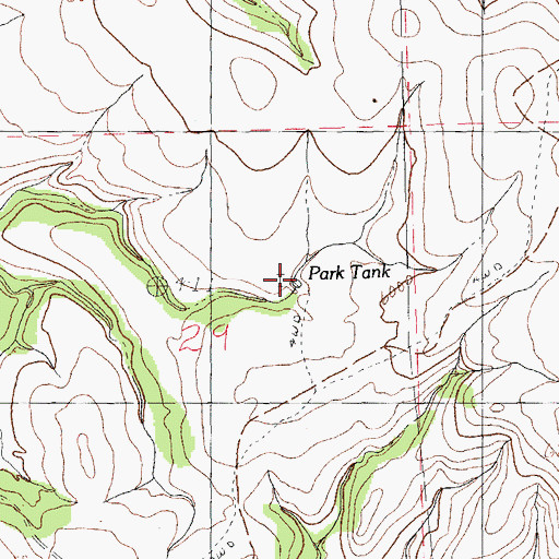 Topographic Map of Park Tank, NM