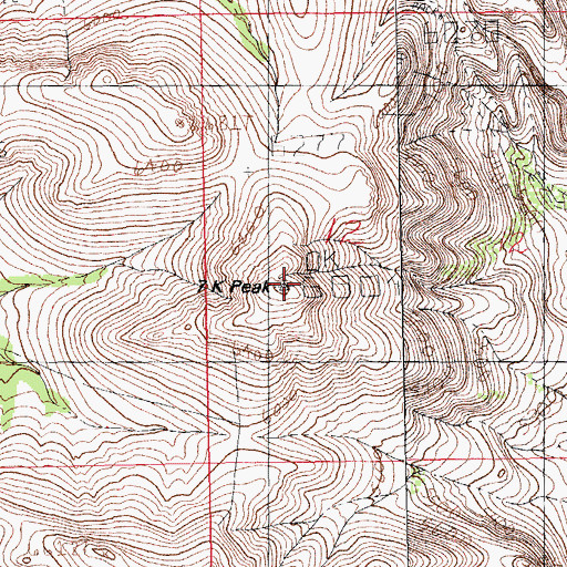 Topographic Map of 7K Peak, NM