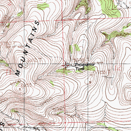 Topographic Map of Prospector Tank, NM