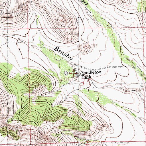 Topographic Map of Pendleton Tank, NM