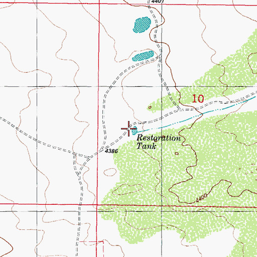 Topographic Map of Restoration Tank, NM